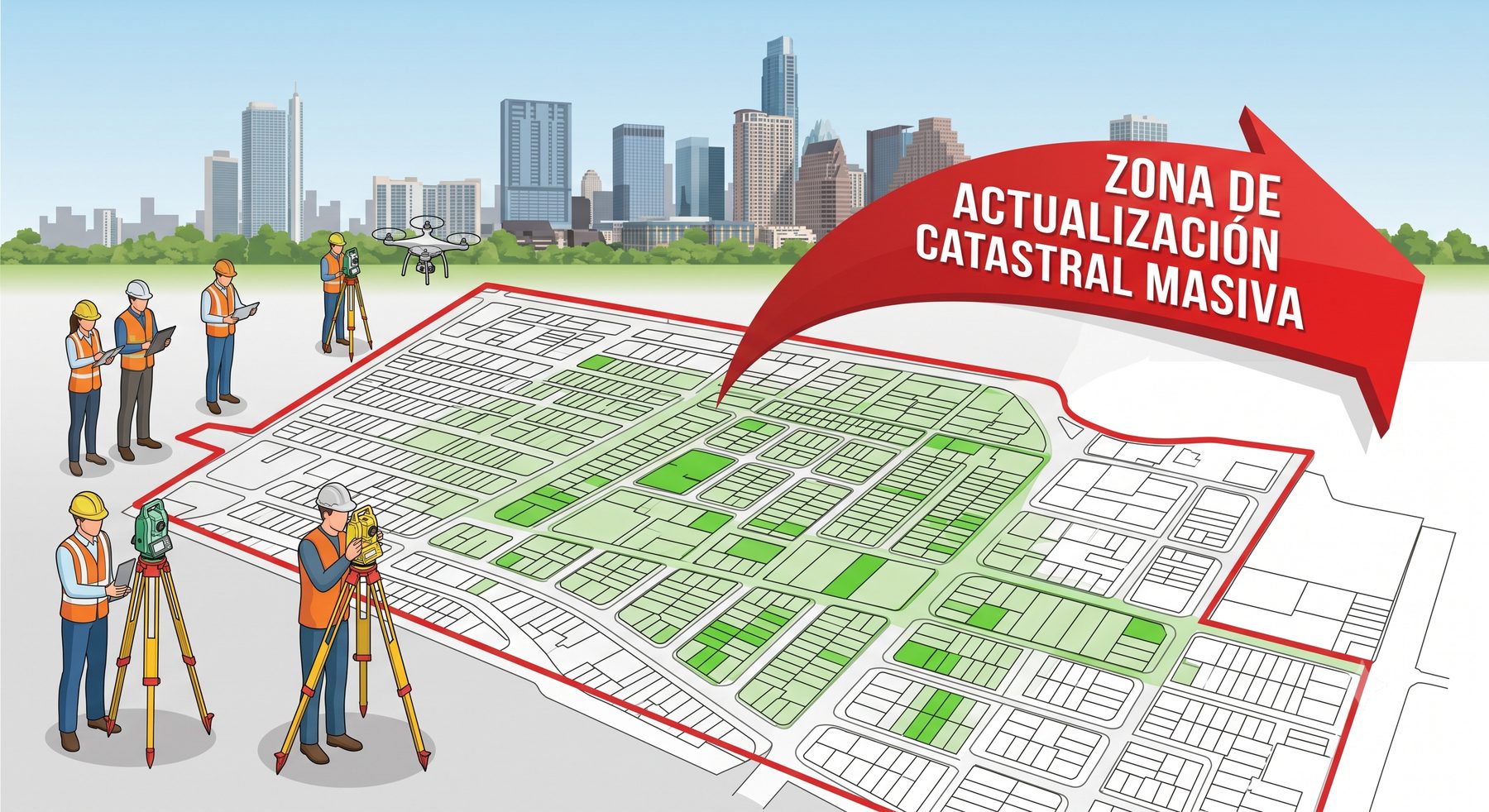 Actualización catastral masiva de predios en un municipio